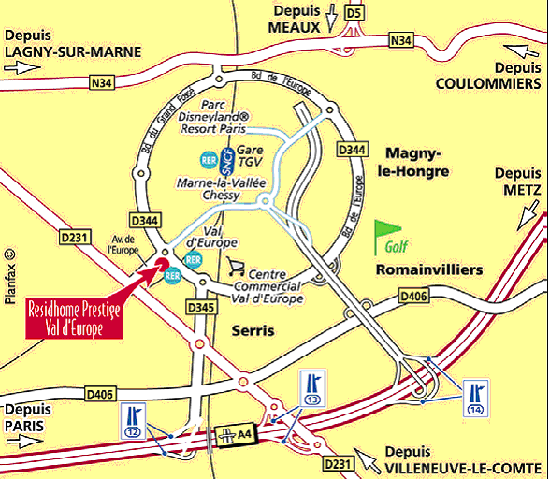 Residhome Prestige Val D Europe Maps Residhome Prestige Val D Europe Maps